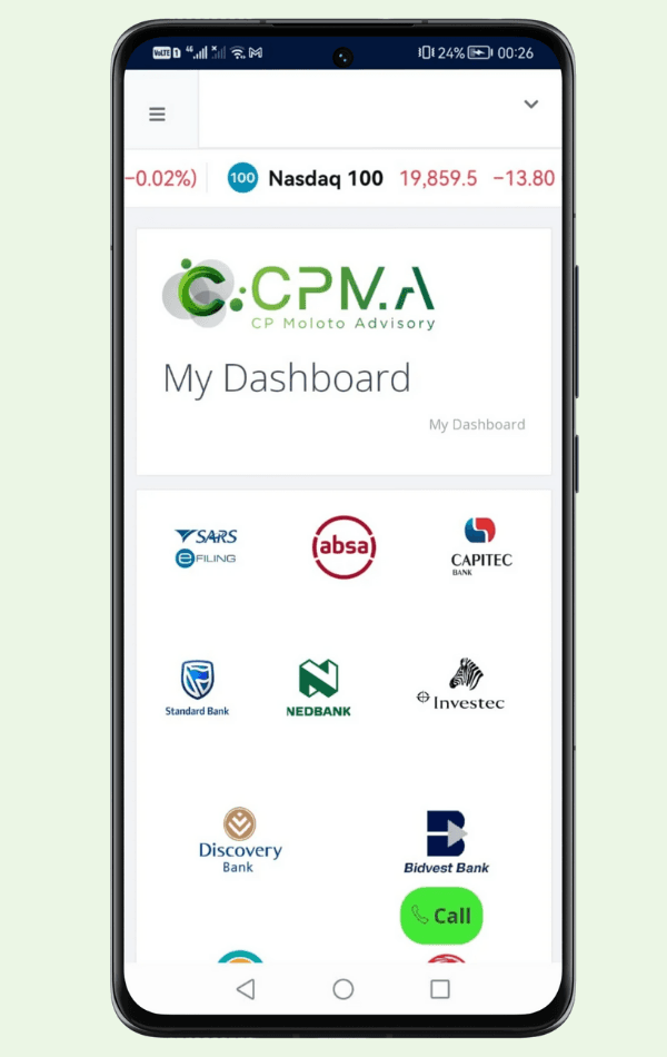 CPMA client dashboard
