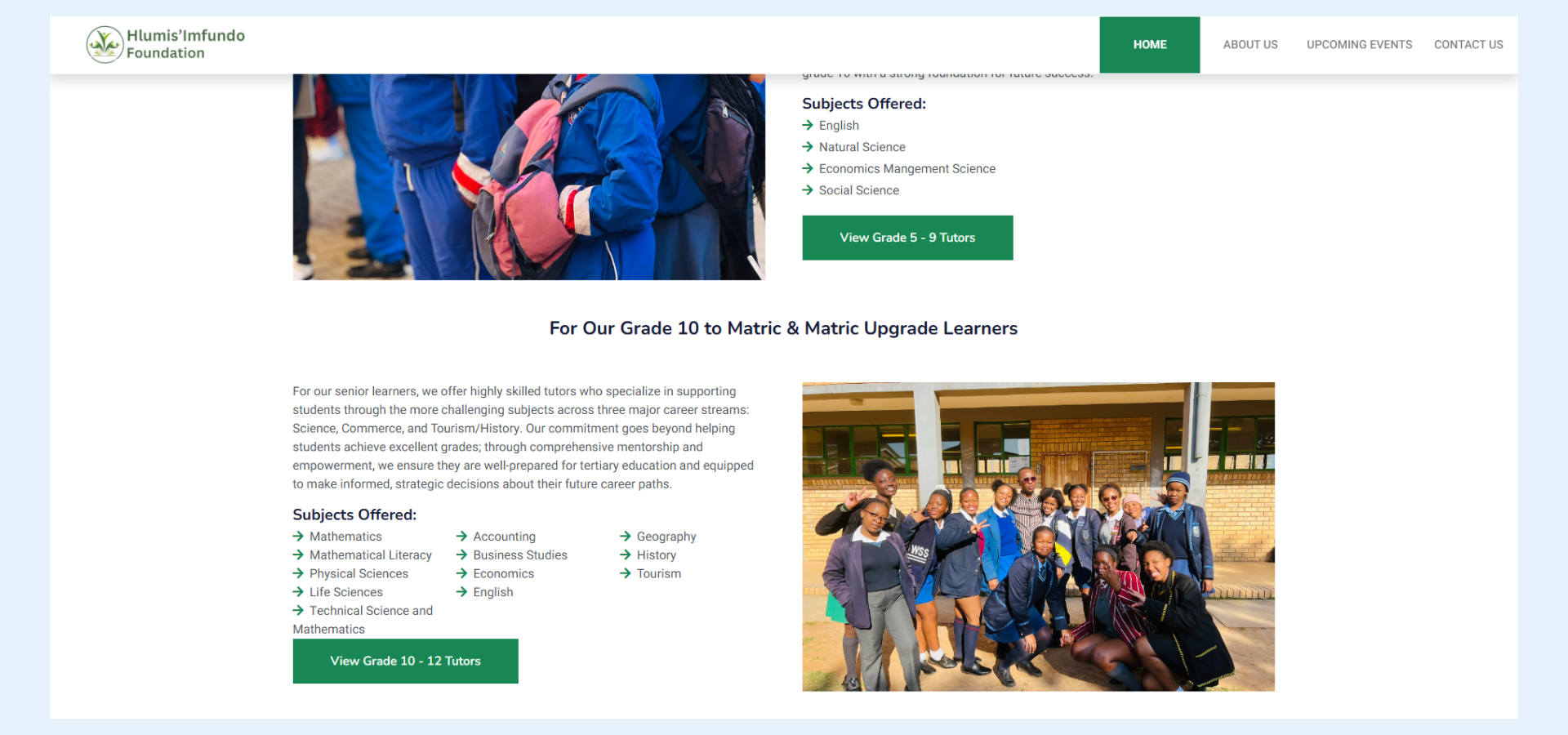 Hlumus'Imfundo Website